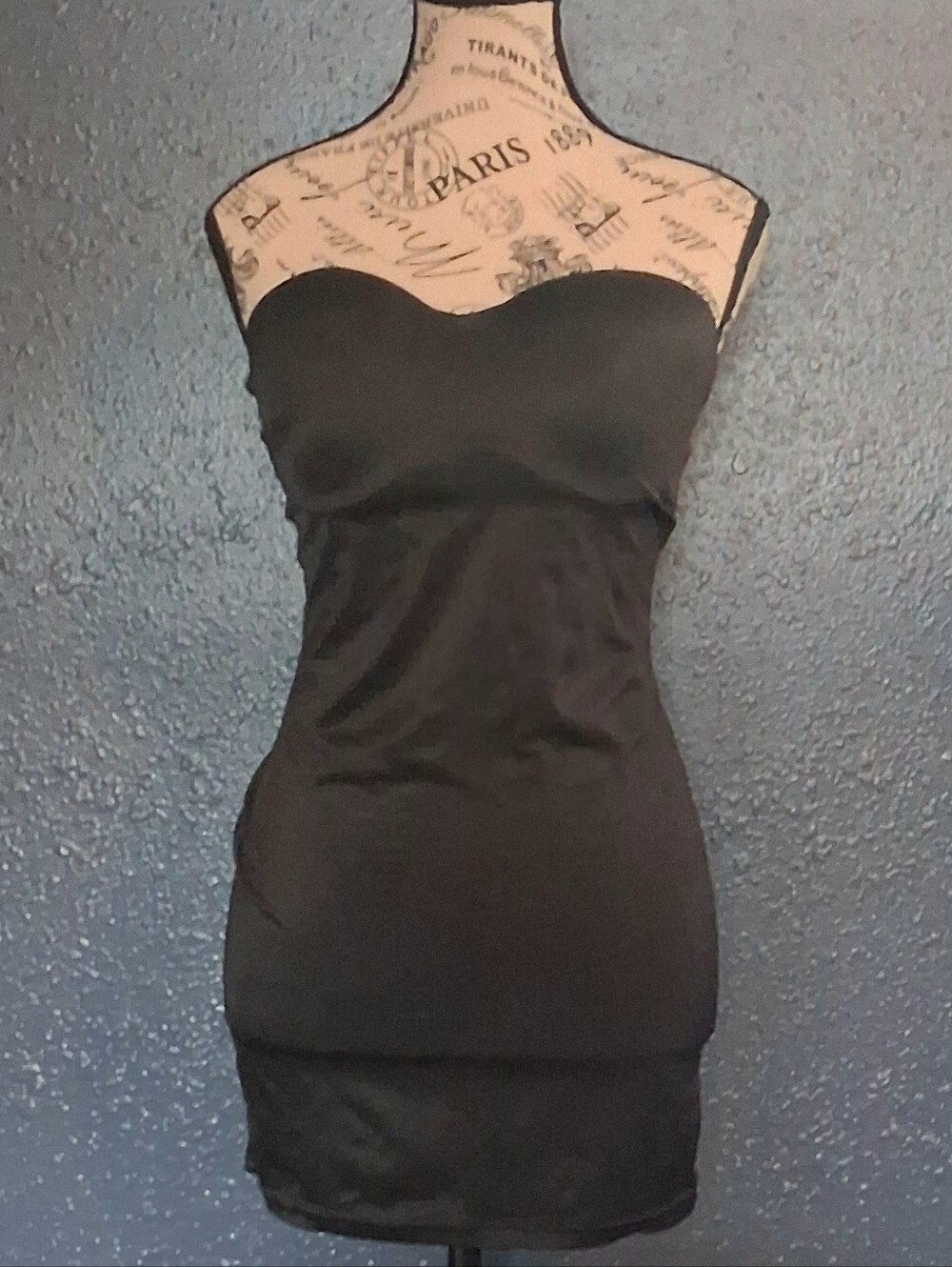 Maidenform Black Strapless Shapewear Full Slip Body Shaper Dress 36C Like New